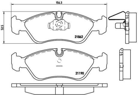 Гальмівні колодки дискові BREMBO P 59 017