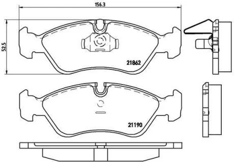 Гальмівні колодки дискові BREMBO P 59 017
