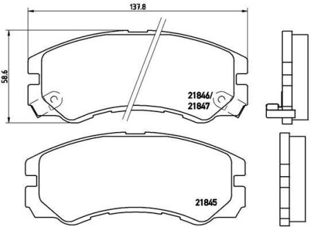Гальмівні колодки, дискові BREMBO P 59 020