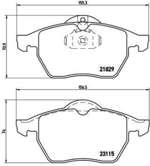 Гальмівні колодки, дискові BREMBO P 59 022