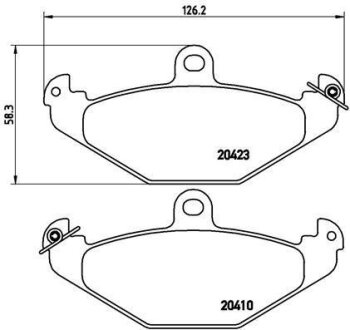 Гальмівні колодки, дискові BREMBO P 59 026