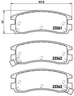 Гальмівні колодки, дискові BREMBO P 59 027