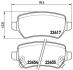 Колодки тормозные KIA/OPEL CEED JD/ASTRA G/MERIVA/COMBO/ZAFIRA B 12-/-04 задн. Xtra BREMBO P 59 038X (фото 2)