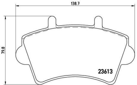 Комплект гальмівних колодок BREMBO P 59 039