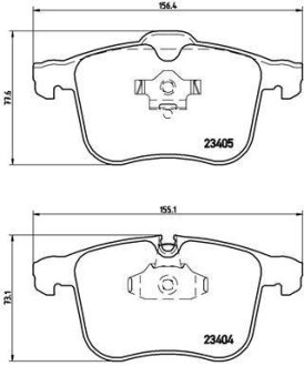 Колодки тормозные OPEL VECTRA C 02- 2.8-3.2/3.0 DIESEL перед. BREMBO P 59 046