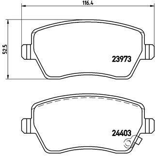 Колодки тормозные SUZUKI SWIFT/SPLASH 05- 1.3-1.6/1.3 DIESEL перед. BREMBO P 59 050