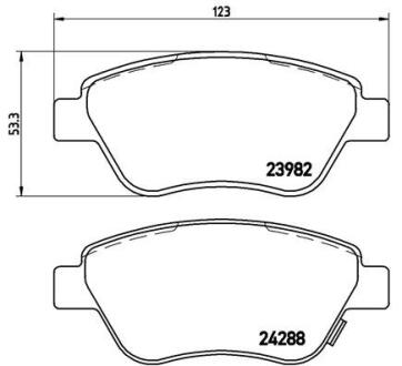 Комплект гальмівних колодок з 4 шт. дисків BREMBO P 59 051