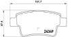 Колодки тормозные OPEL CORSA D 06- 1.6 TURBO/1.7 DIESEL задн. BREMBO P 59 057 (фото 1)