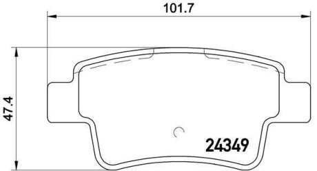 Колодки тормозные OPEL CORSA D 06- 1.6 TURBO/1.7 DIESEL задн. BREMBO P 59 057