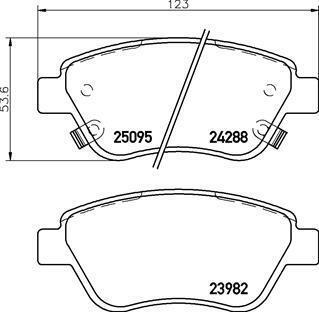 Колодки тормозные OPEL CORSA D 06- передн. BREMBO P 59 081