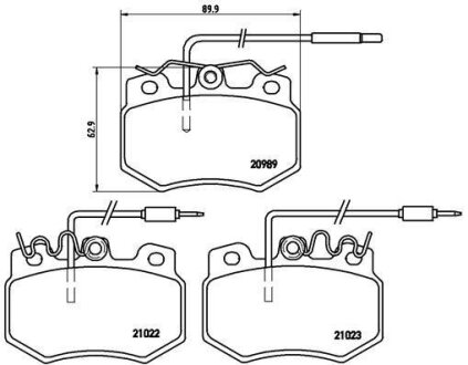 Гальмівні колодки, дискові BREMBO P 61 031