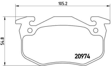 Гальмівні колодки дискові BREMBO P 61 032