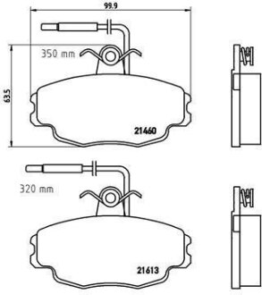 Гальмівні колодки, дискові BREMBO P 61 043