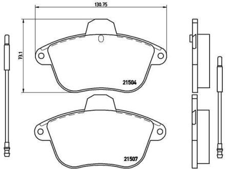 Гальмівні колодки дискові BREMBO P 61 046