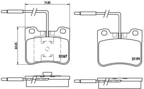 Гальмівні колодки, дискові BREMBO P 61 047