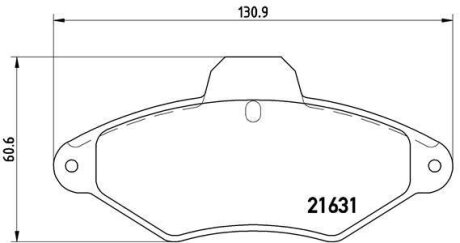 Гальмівні колодки, дискові BREMBO P 61 052