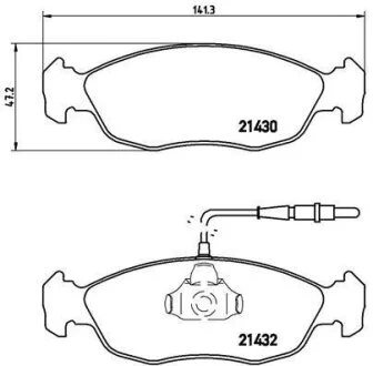 Колодки тормозные PEUGEOT 106/306 94-03 перед. BREMBO P 61 054