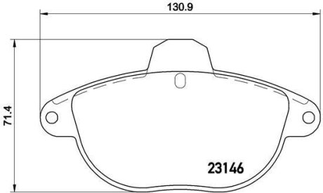 Гальмівні колодки, дискові BREMBO P 61 055