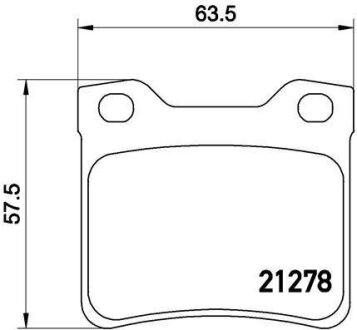К-кт зад. гальм. колодок (без датч.) Peugeot 406/605/607 96- BREMBO P 61 058