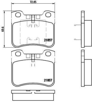Гальмівні колодки, дискові BREMBO P 61 059