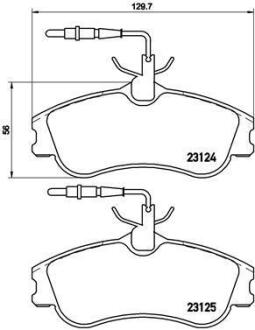 Комплект гальмівних колодок з 4 шт. дисків BREMBO P 61 060