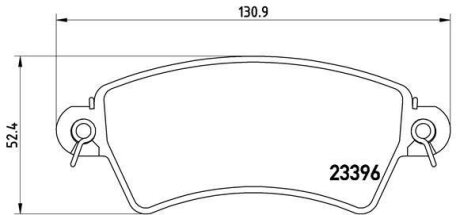Гальмівні колодки, дискові BREMBO P 61 065