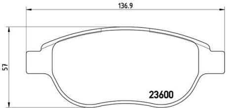 Колодки тормозные PSA/FIAT C4/XSARA/207/307/PARTNER 97-02 перед. BREMBO P 61 068