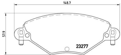 Колодки тормозные CITROEN C5/407/508/607 01- 1.6-2.0/1.6-2.0 DIESEL перед. BREMBO P 61 071