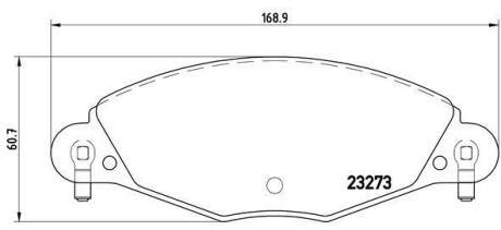 Гальмівні колодки дискові BREMBO P 61 072