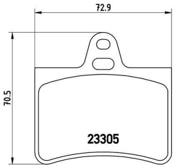 Колодки тормозные CITROEN C5/407/508/607 -01 задн. BREMBO P 61 073