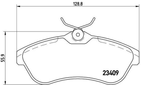 Колодки тормозные CITROEN C2/C3/C4/DS3/206/207/307 02- 1.4-1.6/1.4-1.6 DIESEL перед. BREMBO P 61 075