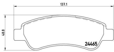 Колодки тормозные PSA/FIAT JUMPER/BOXER/DUCATO 06- задн. BREMBO P 61 091