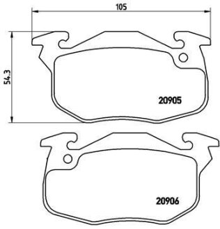 Гальмівні колодки, дискові BREMBO P 61 097