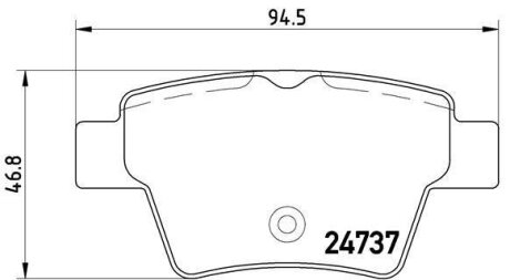 Колодки тормозные PEUGEOT 207 06- 1.4-1.6/1.4-1.6 DIESEL задн. BREMBO P 61 100