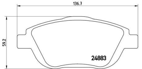 Гальмівні колодки дискові BREMBO P 61 103