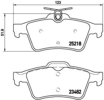 Комплект гальмівних колодок BREMBO P 61 110