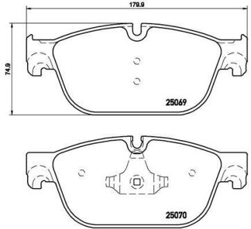 Комплект тормозных колодок, дисковый тормоз BREMBO P61115