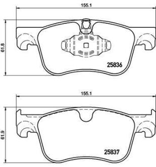 Колодки тормозные PSA C4 13- перед. BREMBO P61116