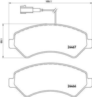 Комплект тормозных колодок BREMBO P 61 118