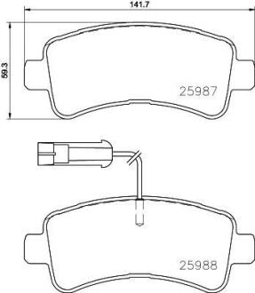 Колодки тормозные PSA/FIAT JUMPER/BOXER/DUCATO 15- задн. BREMBO P 61 130