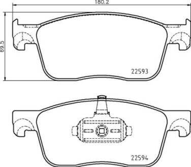 Гальмівні колодки дискові BREMBO P 61 134