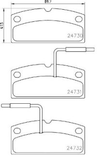 Гальмівні колодки дискові BREMBO P 62 001
