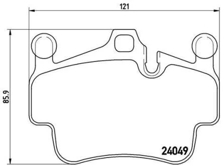 Колодки тормозные PORSCHE 911/BOXSTER/CAYMAN -12 2.8-3.8 перед. BREMBO P 65 014