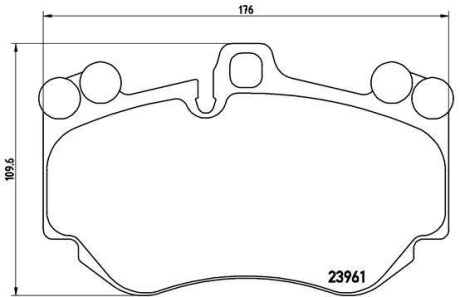 Гальмiвнi колодки, к-кт. (Колодки тормозные дисковые, к-кт.) BREMBO P 65 016