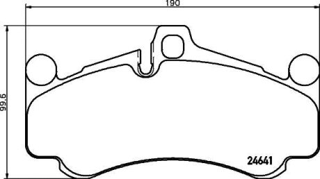 Комплект гальмівних накладок, дискове гальмо BREMBO P 65 034