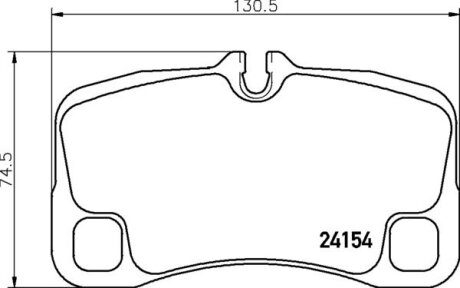 Комплект гальмівних накладок, дискове гальмо BREMBO P 65 035