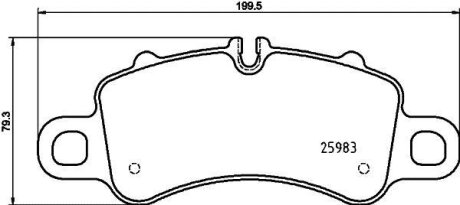 Комплект гальмівних накладок, дискове гальмо BREMBO P 65 041