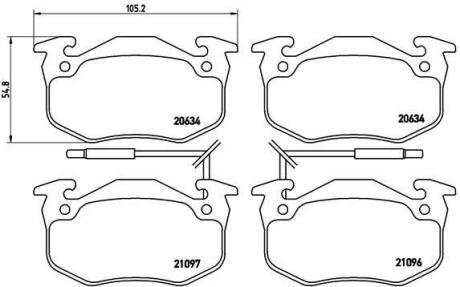 Гальмівні колодки дискові BREMBO P 68 015