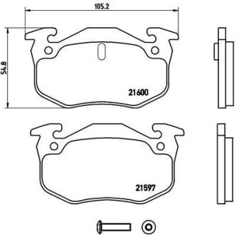 Гальмівні колодки, дискові BREMBO P 68 018
