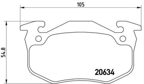 Гальмівні колодки, дискові BREMBO P 68 020